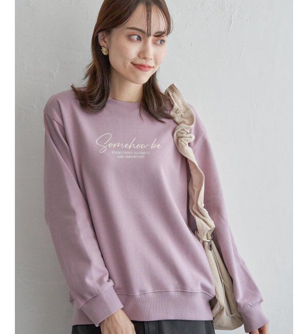 ikka「裏毛ロゴフォトスウェット」|パーカー|ピンク