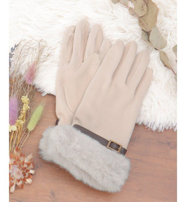 Lbc with Life「フェイクファーベルトグローブ」|手袋|