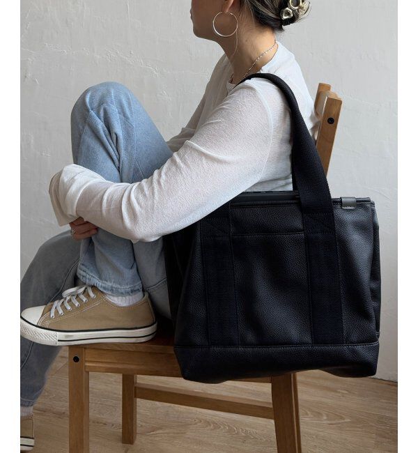 Lbc with Life「シキリビッグトートバッグ」|その他|ブラック