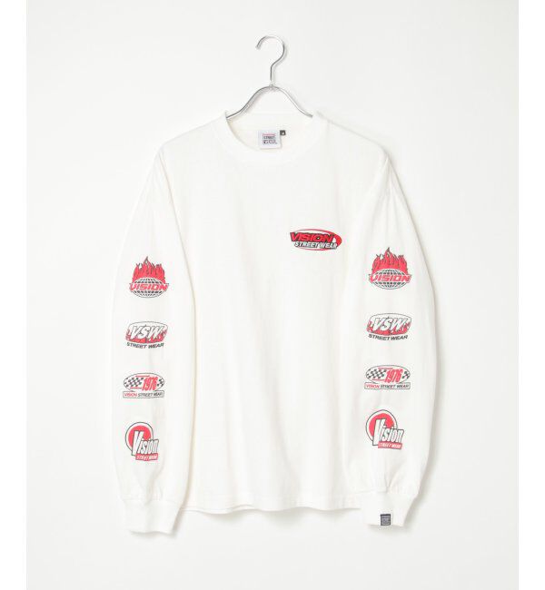 VENCE share style「VISION STREET WEAR ヴィジョンストリートウェア ロゴ袖プリントロンTシャツ」|Tシャツ・カットソー|
