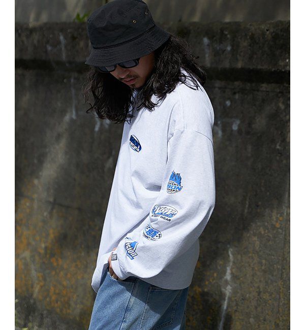 VENCE share style「VISION STREET WEAR ヴィジョンストリートウェア ロゴ袖プリントロンTシャツ」|Tシャツ・カットソー|