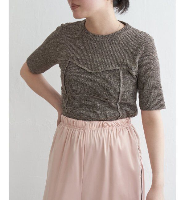VENCE share style「ニットビスチェドッキングプルオーバー」|タンクトップ|ブラウン