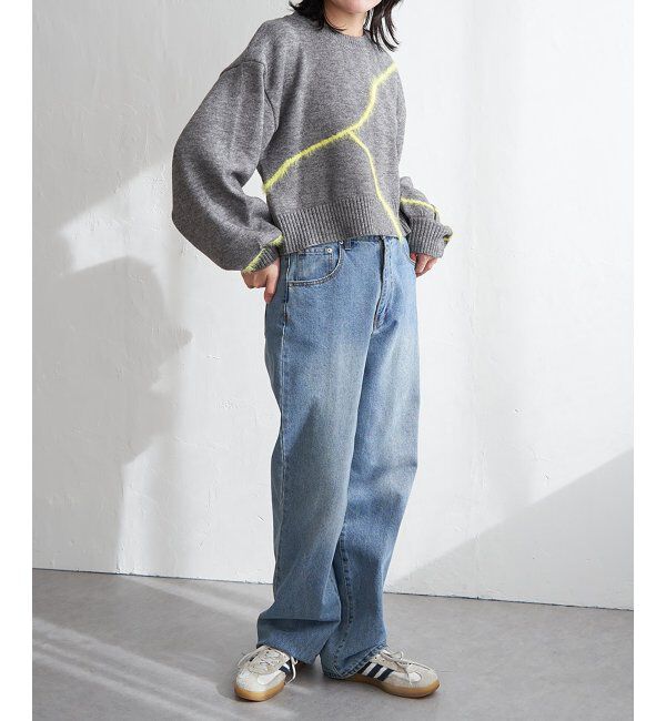 VENCE share style「アルパカタッチラインフェザープルオーバー」|ニット・セーター|