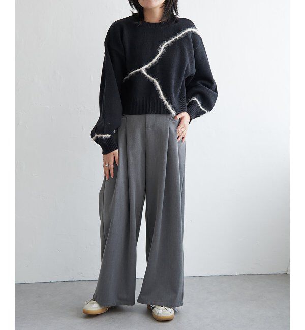 VENCE share style「アルパカタッチラインフェザープルオーバー」|ニット・セーター|