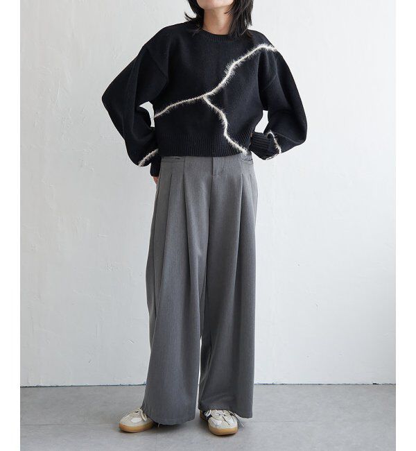 VENCE share style「アルパカタッチラインフェザープルオーバー」|ニット・セーター|
