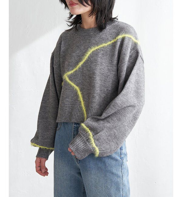 VENCE share style「アルパカタッチラインフェザープルオーバー」|ニット・セーター|