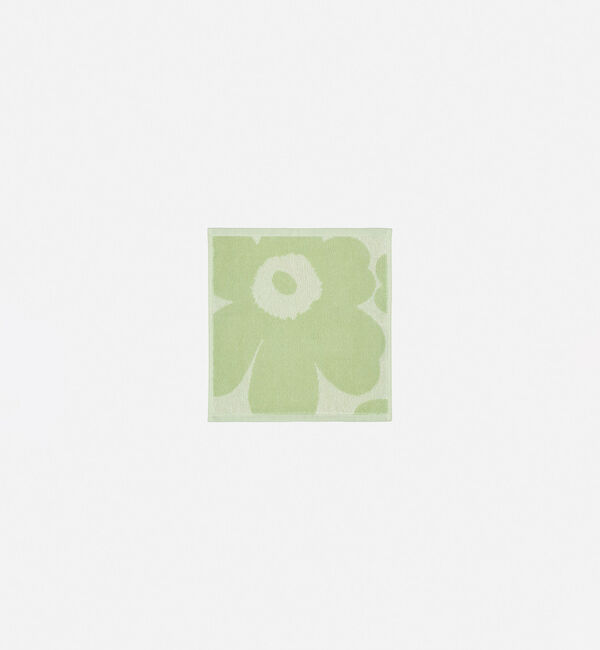 Marimekko「Unikko ミニタオル」|タオル|オフホワイト&times;セージ