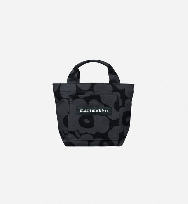Marimekko「【日本限定】Lunchbag Unikko トートバッグ」|トートバッグ|ﾀﾞｰｸｸﾞﾚｰ&times;ﾌﾞﾗｯｸ