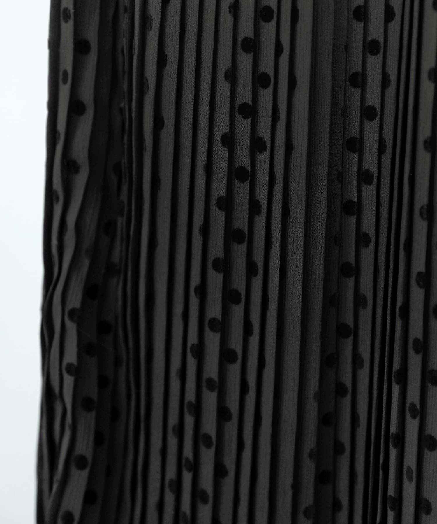 STYLE DELI「【LUXE】楊柳ドットプリーツロングスカート」|スカート|