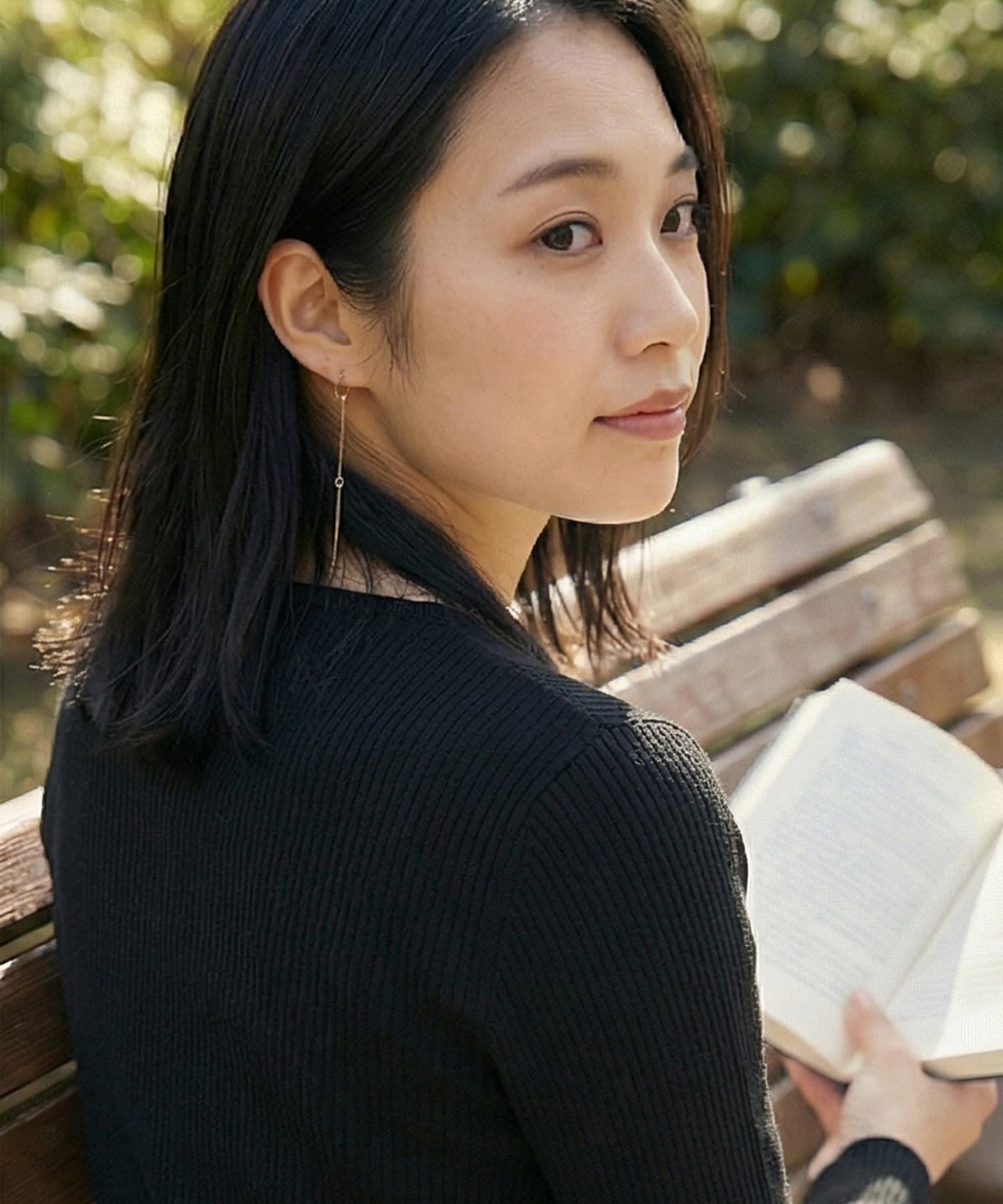 STYLE DELI「【DELI by】スリムバーロングチェーンピアス」|ピアス|