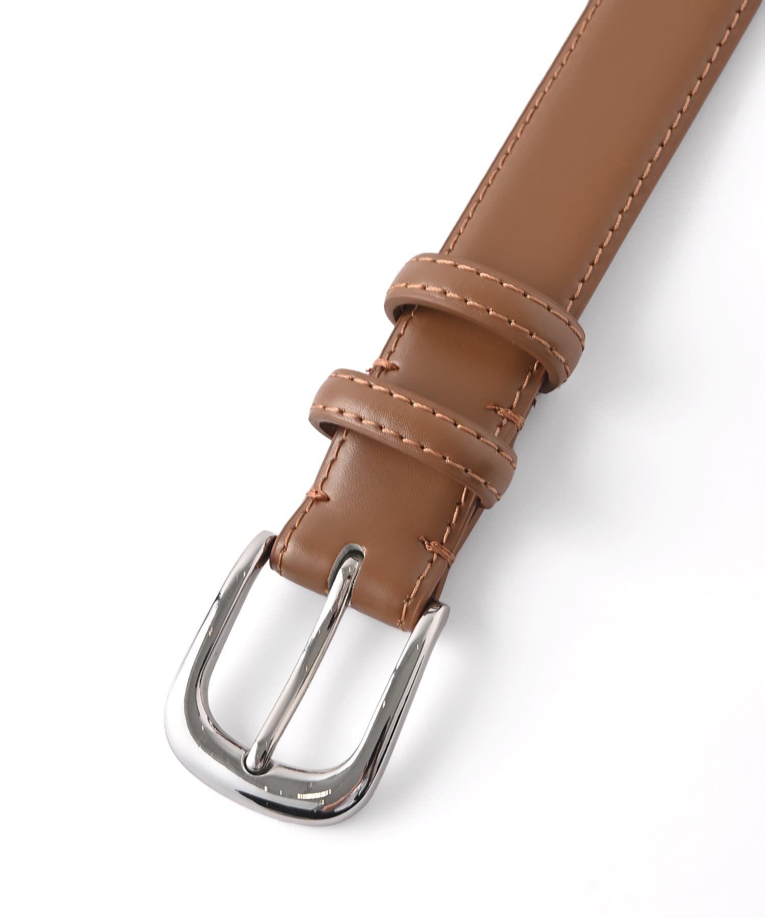 STYLE DELI「【DELI by】ミニマルシルバーバックルリアルレザーベルト」|ベルト|