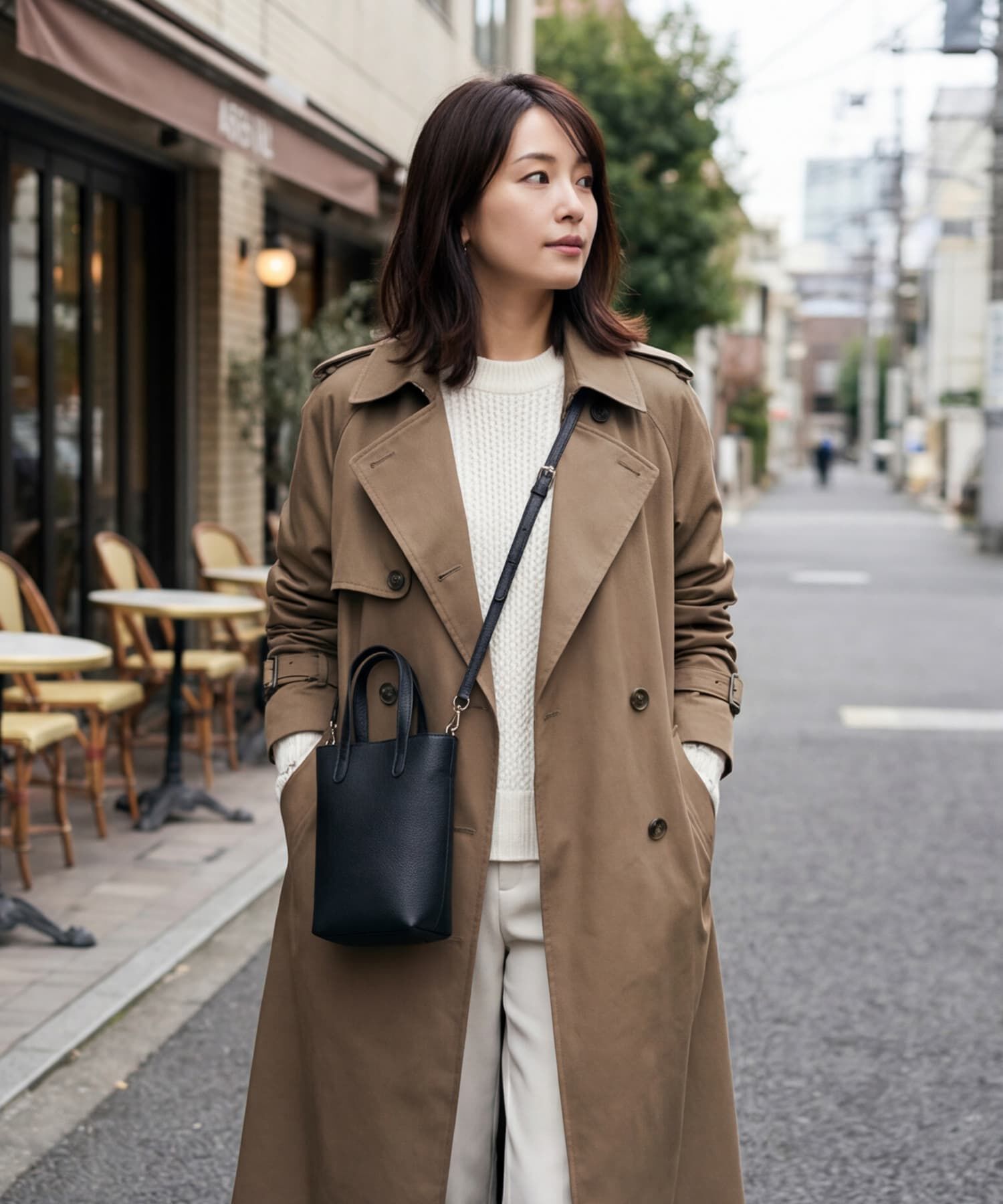 STYLE DELI「【DELI by】リアルレザーミニマルスクエアショルダーバッグ」|ショルダー・メッセンジャー|