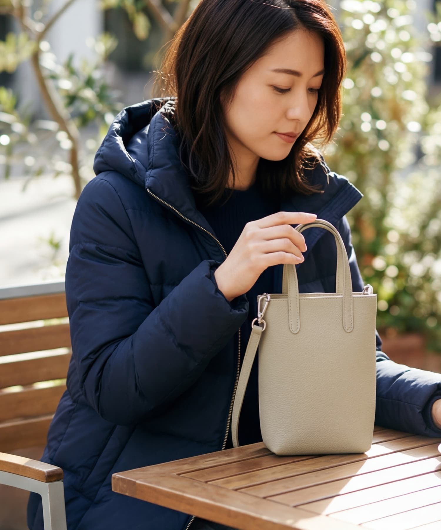 STYLE DELI「【DELI by】リアルレザーミニマルスクエアショルダーバッグ」|ショルダー・メッセンジャー|