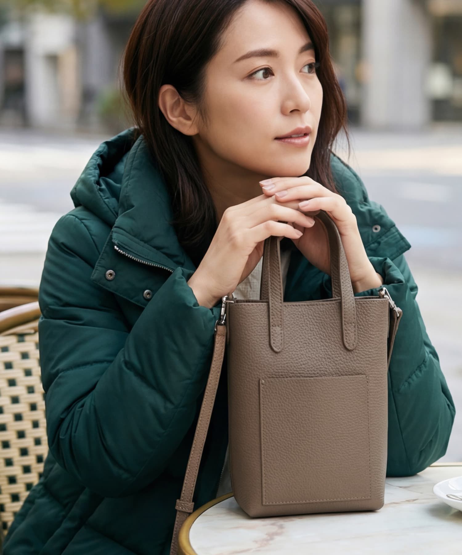 STYLE DELI「【DELI by】リアルレザーミニマルスクエアショルダーバッグ」|ショルダー・メッセンジャー|