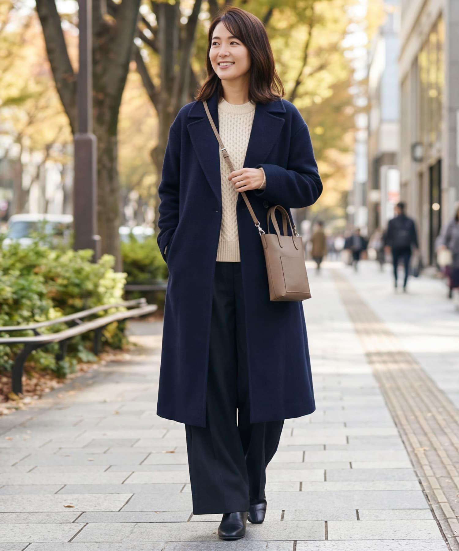 STYLE DELI「【DELI by】リアルレザーミニマルスクエアショルダーバッグ」|ショルダー・メッセンジャー|