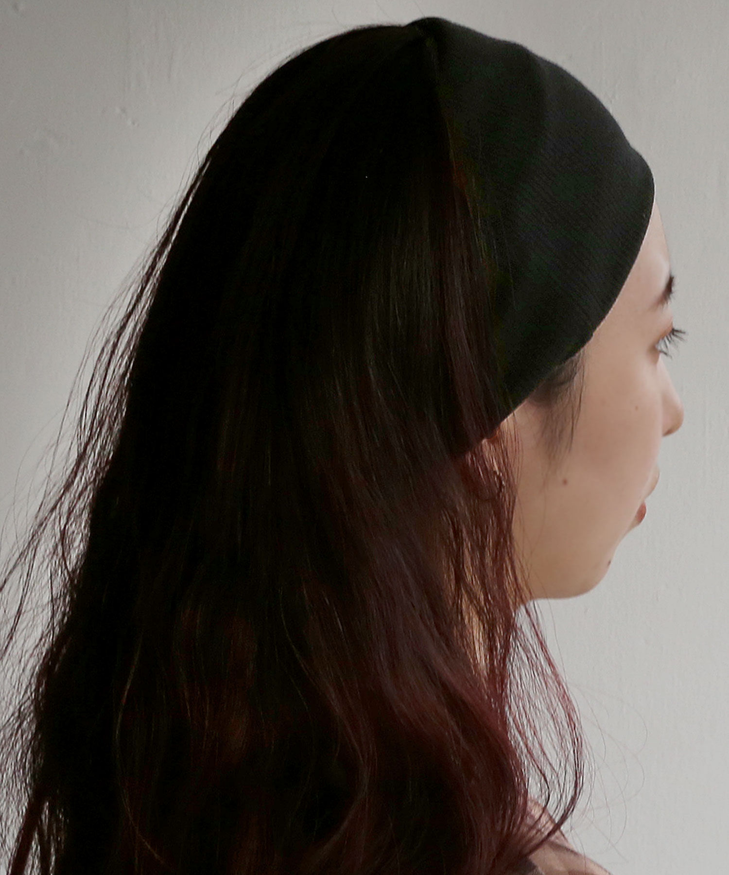 colleca la「フラットワイドリブターバン」|ヘアバンド|ブラック