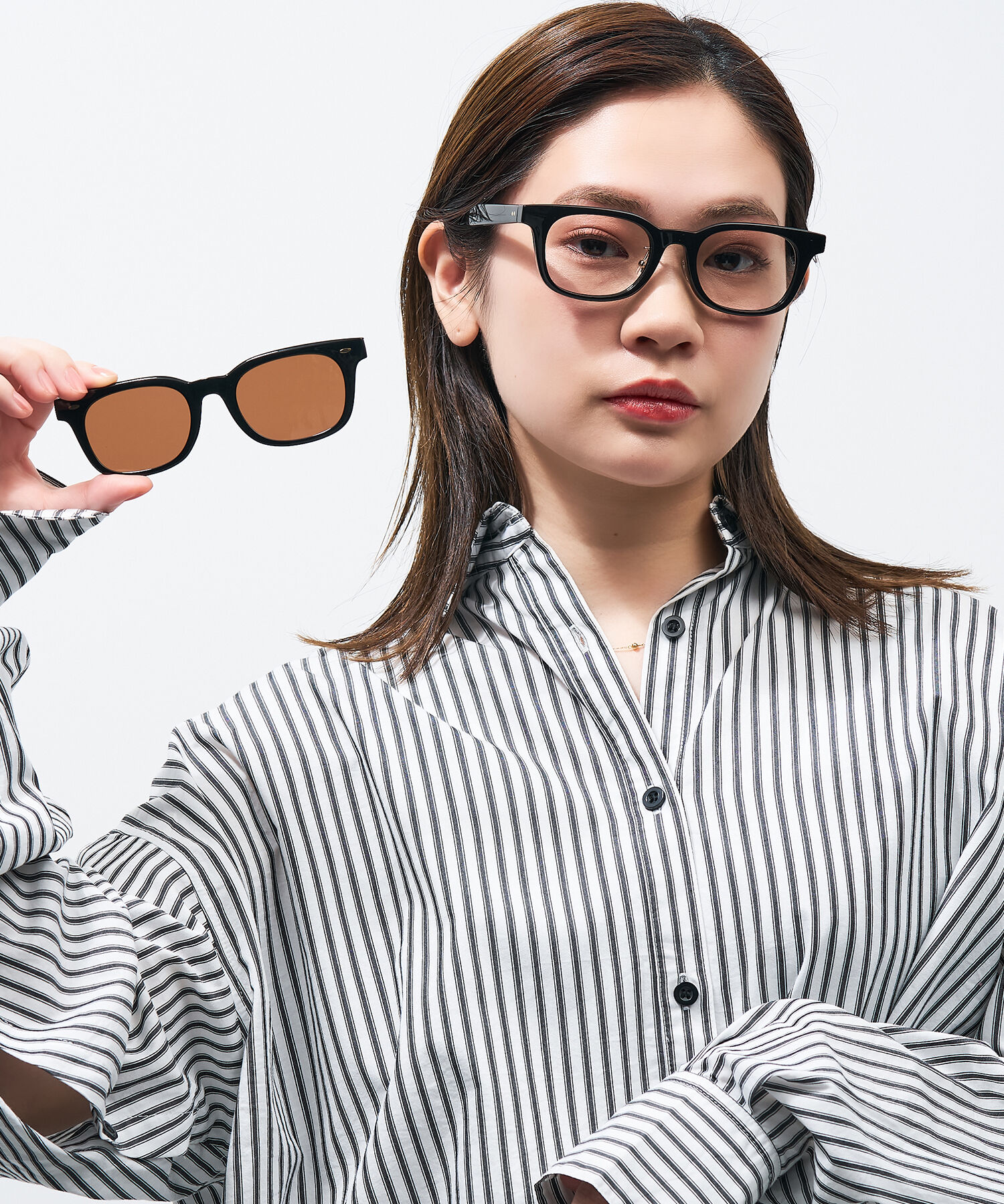  「Zoff | JOURNAL STANDARD relume ウェリントン型 2way メガネ サングラス 偏光 ジャーナルスタンダード N&D」|サングラス|ブラック系その他