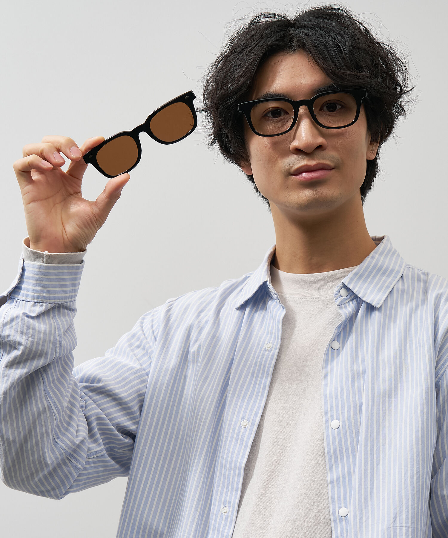  「Zoff | JOURNAL STANDARD relume ウェリントン型 2way メガネ サングラス 偏光 ジャーナルスタンダード N&D」|サングラス|