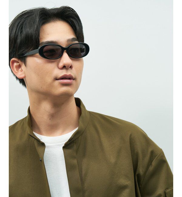  「【WEB限定】オーバル型 サングラス｜Y2K│紫外線対策│Zoff 横長 スクエア 韓国ファッション」|サングラス|