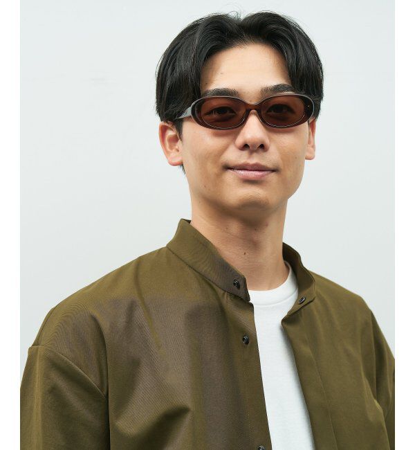  「【WEB限定】オーバル型 サングラス｜Y2K│紫外線対策│Zoff 横長 スクエア 韓国ファッション」|サングラス|