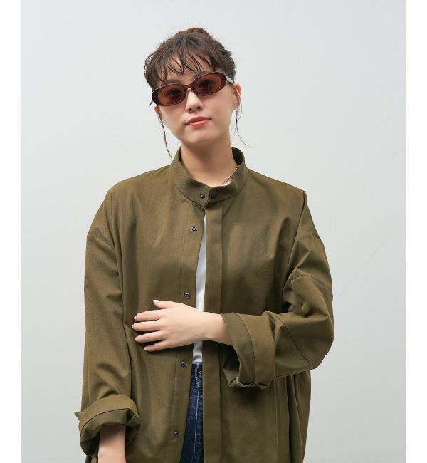  「【WEB限定】オーバル型 サングラス｜Y2K│紫外線対策│Zoff 横長 スクエア 韓国ファッション」|サングラス|