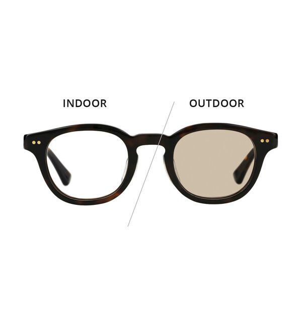  「【WEB限定】Zoff｜STUDIO SEVEN｜ウェリントン型 調光サングラス 紫外線で色が変わる 紫外線防止 UVカット」|サングラス|