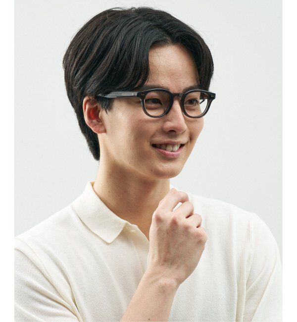  「Zoff｜STUDIO SEVEN｜ウェリントン型 メガネ 太縁フレーム 黒縁｜伊達メガネ 度付きメガネ レンズ交換券付」|メガネ|
