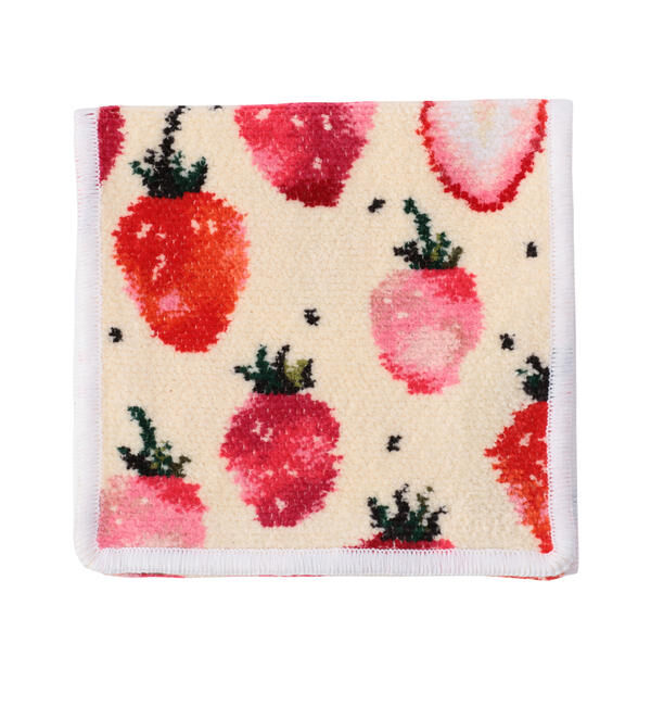 LOVERARY BY FEILER「ストロベリードット　ハンカチポーチ」|ハンカチ|アイボリー