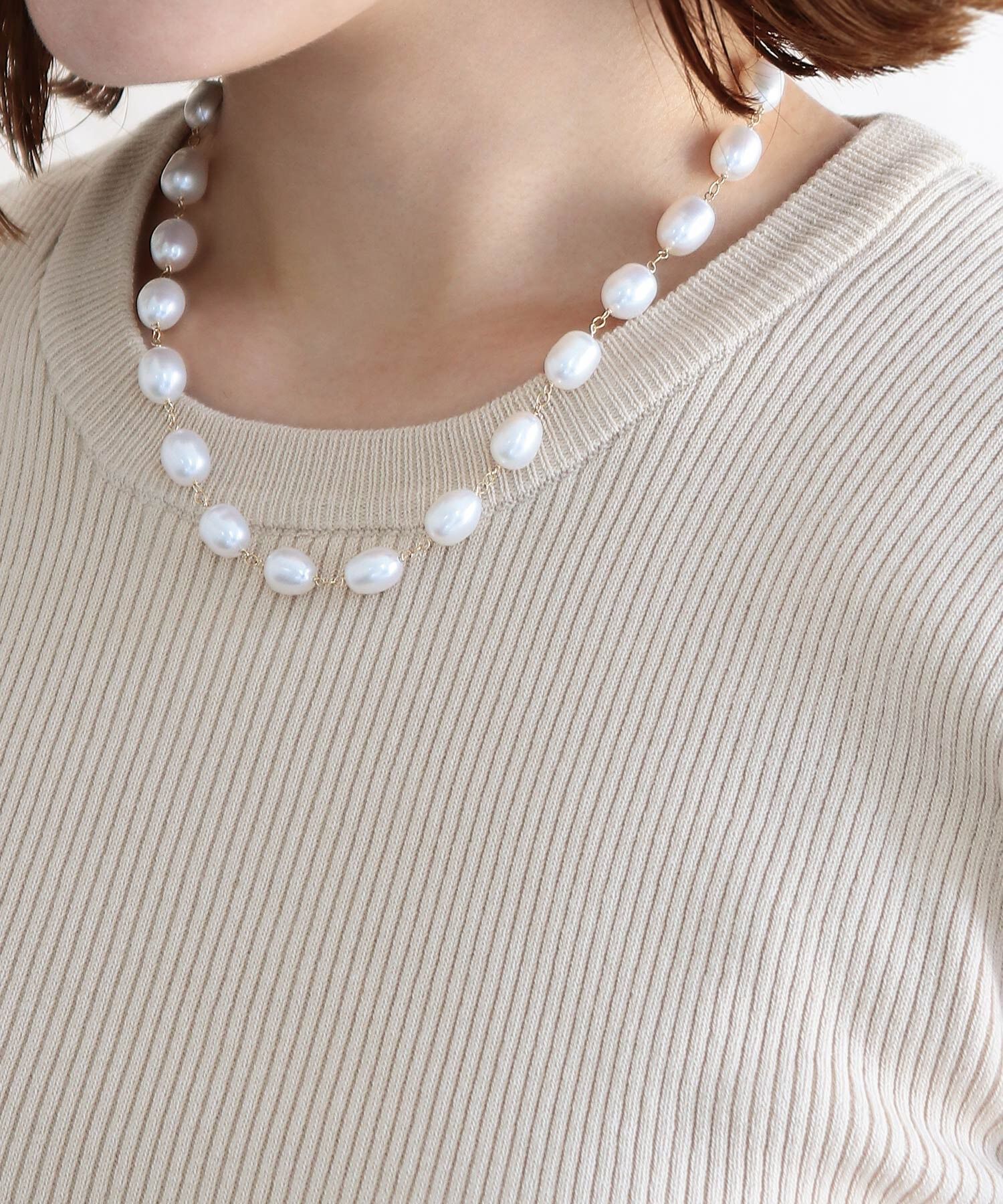  「K14GF 淡水パール チョーカー」|ネックレス|