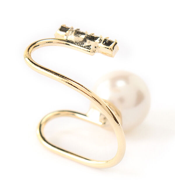 Phoebe「トゥーラインパールビジューイヤーカフ」|イヤリング|