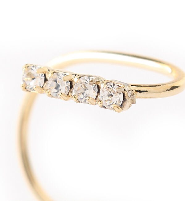 Phoebe「トゥーラインパールビジューイヤーカフ」|イヤリング|