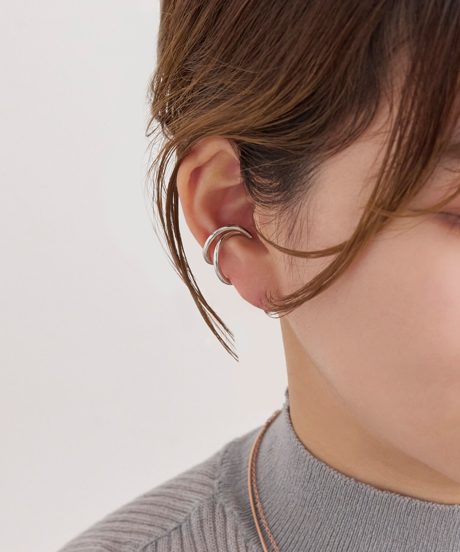 Phoebe「ミニマムリュクスイヤーカフ　シルバー」|イヤーカフ|