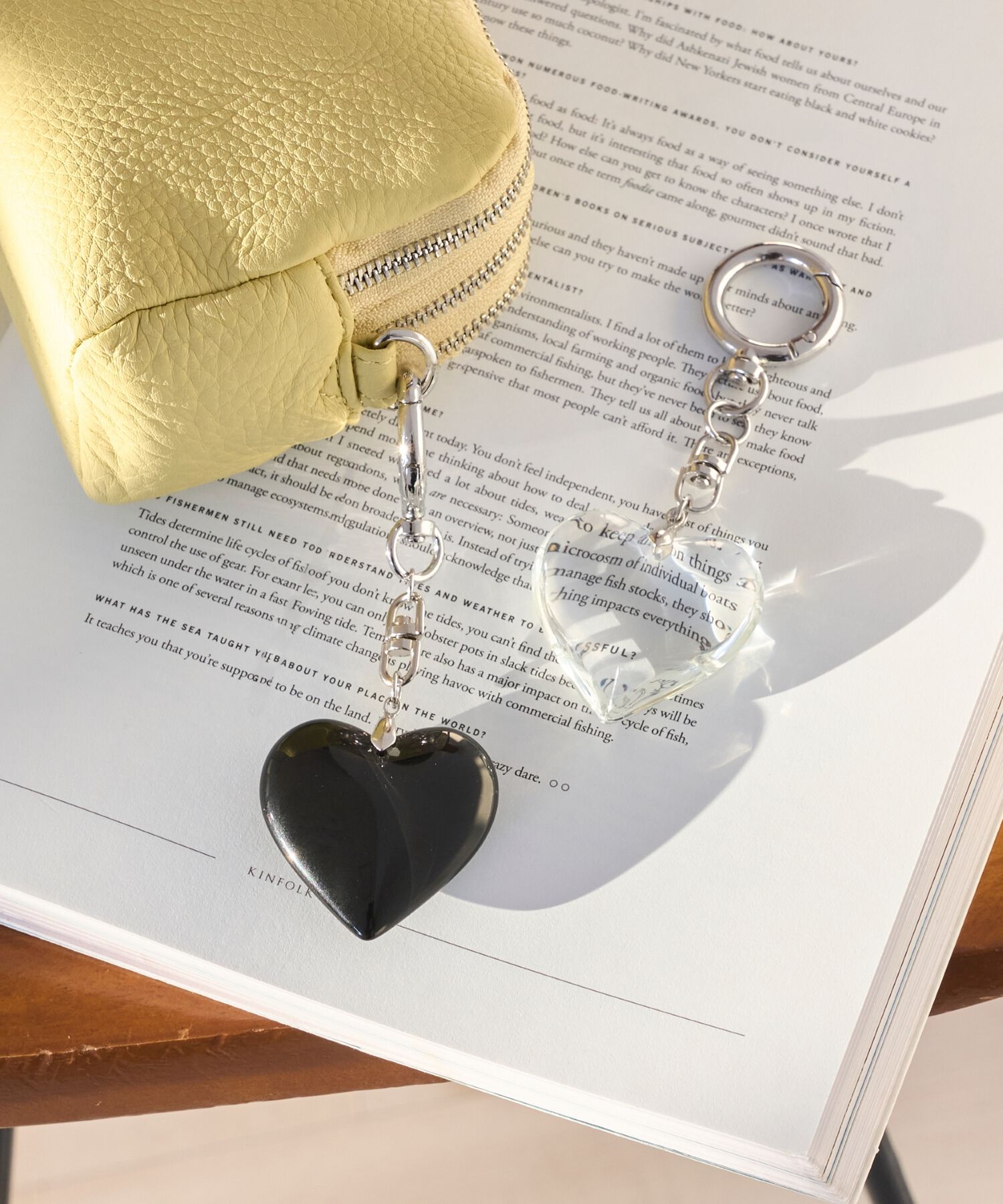 Phoebe「ビッグハートバッグチャーム　クリア」|チャーム・キーホルダー|