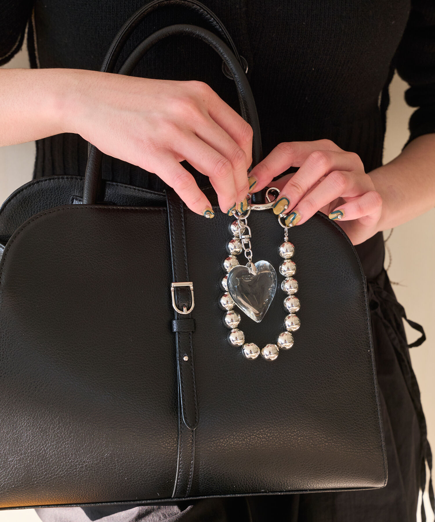 Phoebe「ビッグハートバッグチャーム　クリア」|チャーム・キーホルダー|