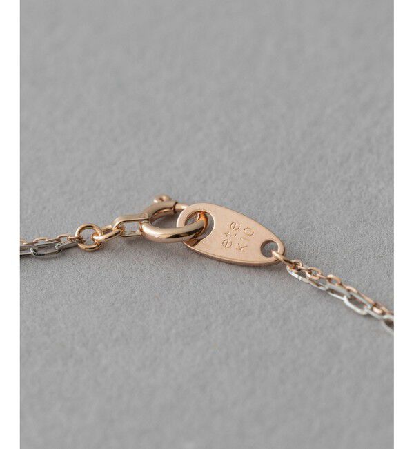 ete「[ミストピンク] K10 レイヤード ブレスレット バイカラー」|ブレスレット・バングル|