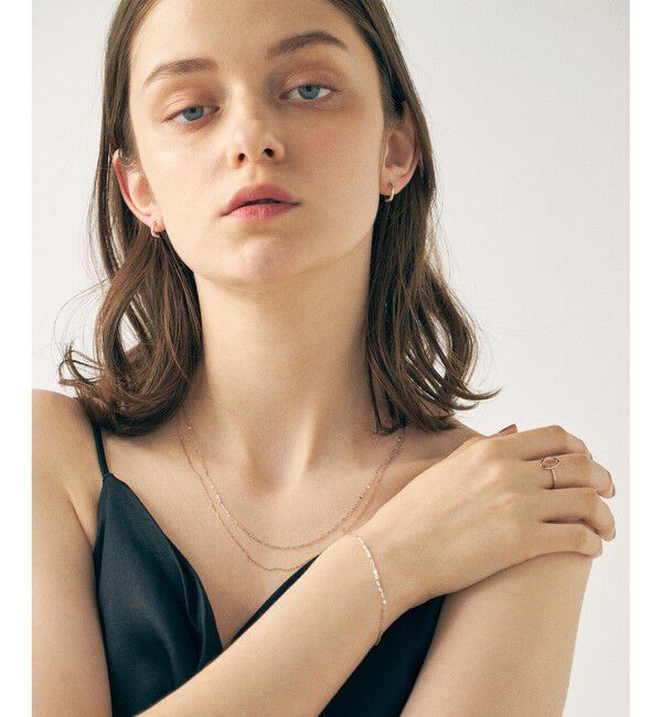 ete「[ミストピンク] K10 レイヤード ブレスレット バイカラー」|ブレスレット・バングル|