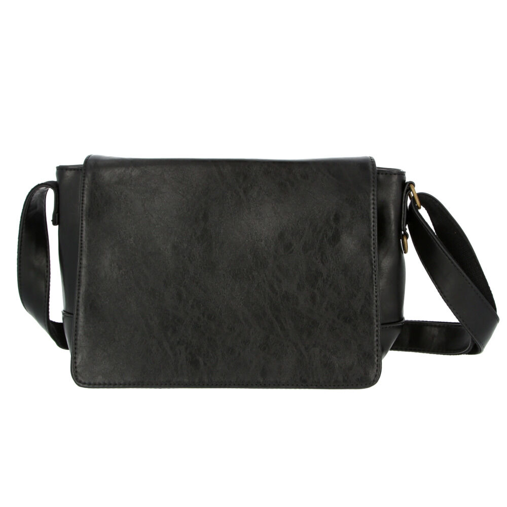 BACKYARD FAMILY「ショルダーバッグ メンズ 小さめ 通販 斜めがけ かっこいい 通勤 通学 サブバッグ かぶせ」|ショルダー・メッセンジャー|ブラック1