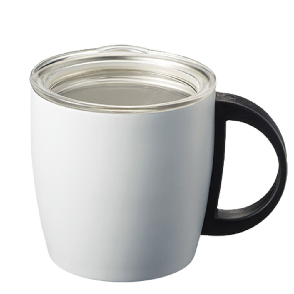 BACKYARD FAMILY「ステンレス マグカップ 蓋付 通販 保温 保冷 ステンレスマグ 蓋付き おしゃれ シンプル 無地」|食器・キッチングッズ|ホワイト1