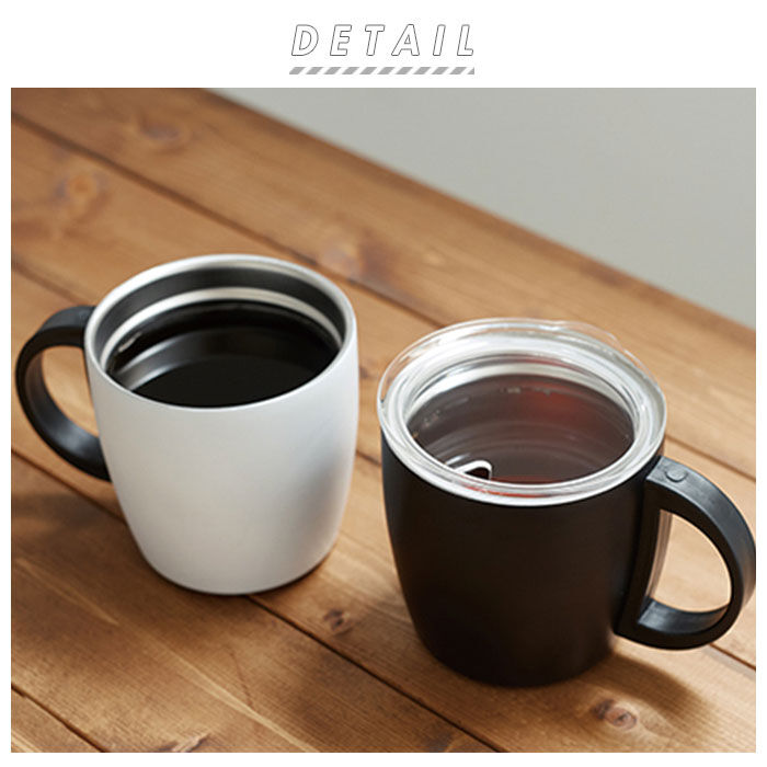 BACKYARD FAMILY「ステンレス マグカップ 蓋付 通販 保温 保冷 ステンレスマグ 蓋付き おしゃれ シンプル 無地」|食器・キッチングッズ|