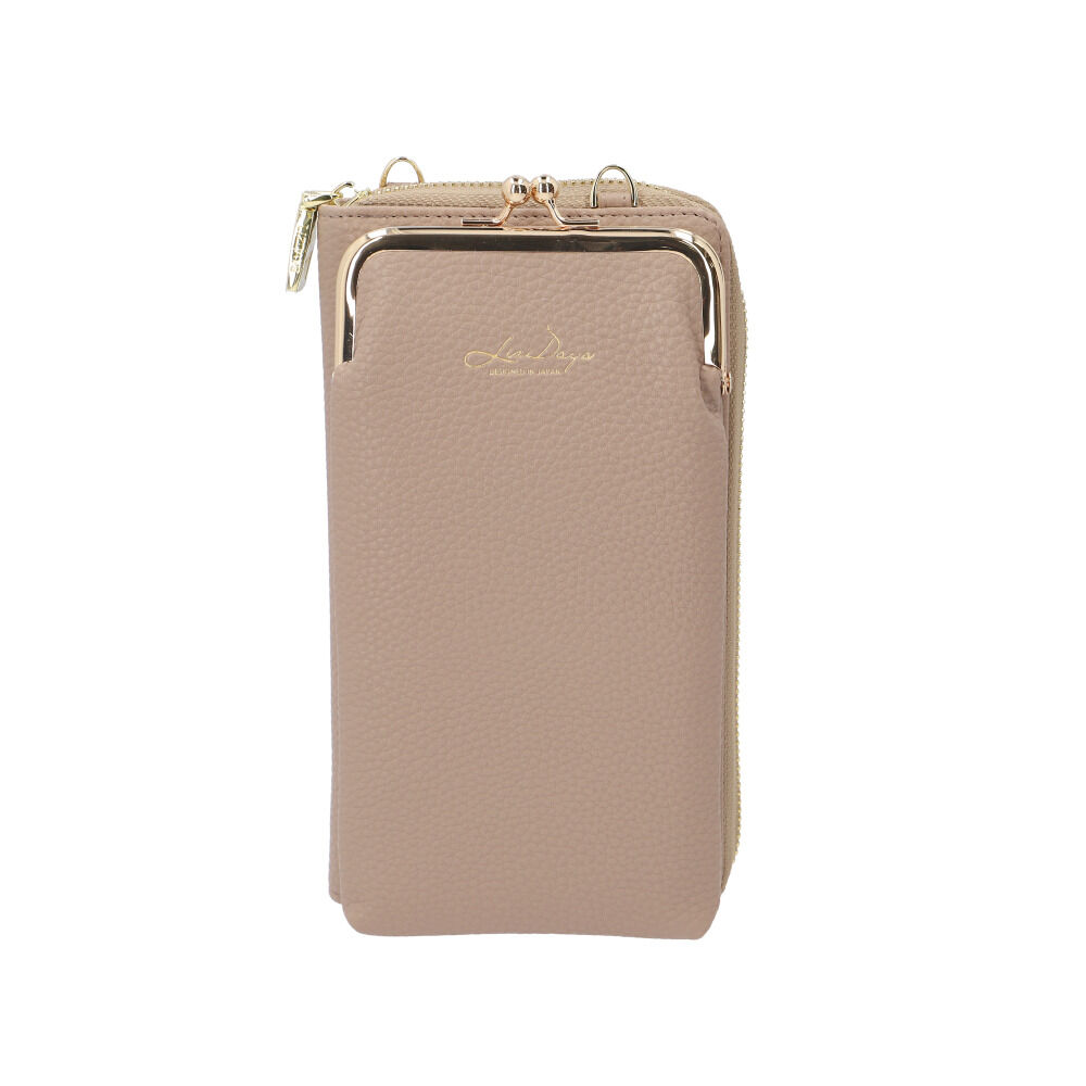 BACKYARD FAMILY「お財布ポシェット スマホ 軽量 通販 お財布 ショルダー 長財布 スマホショルダーバッグ」|ショルダー・メッセンジャー|ベージュ1