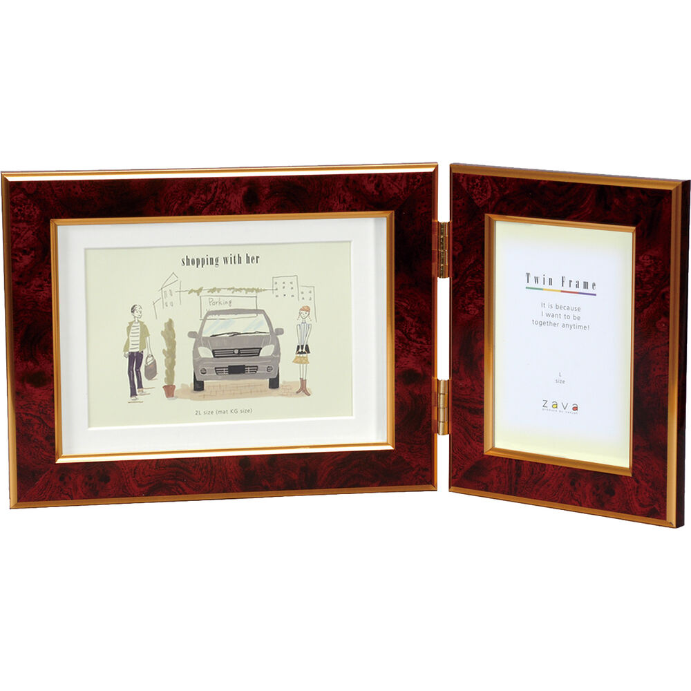 BACKYARD FAMILY「フォトフレーム おしゃれ 通販 壁掛け 2L L判 フォト フレーム 写真立て 2枚 2面 置き型」|その他|レッド1