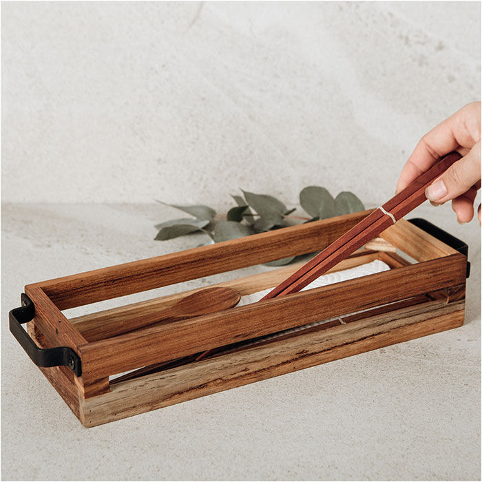 BACKYARD FAMILY「小物入れ 木製 通販 ツールボックス 卓上 トレイ トレー ウッドトレイ メイクボックス」|その他|