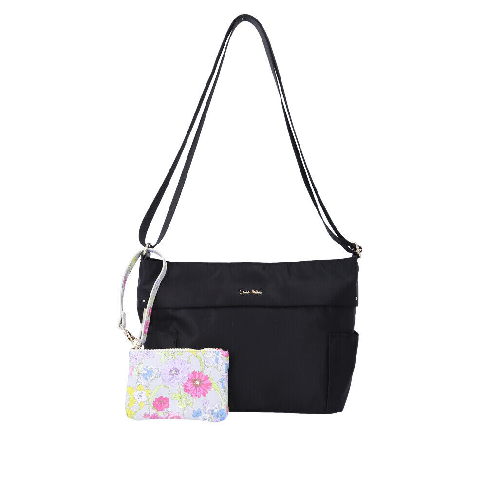 BACKYARD FAMILY「ローラアシュレイ バッグ LAURA ASHLEY ILNL-04 通販 ショルダーバッグ」|ショルダー・メッセンジャー|ブラック1
