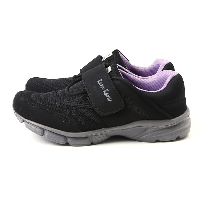 BACKYARD FAMILY「シニア スニーカー 通販 かるかるリラックス LE3918 甲ベルト 面ファスナー レディース」|スリッポン|