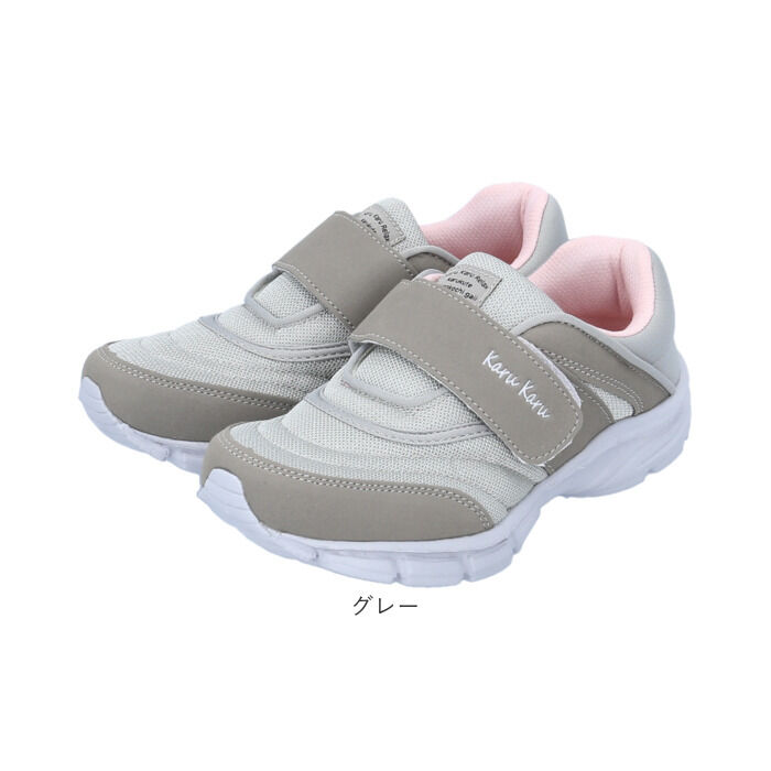 BACKYARD FAMILY「シニア スニーカー 通販 かるかるリラックス LE3918 甲ベルト 面ファスナー レディース」|スリッポン|