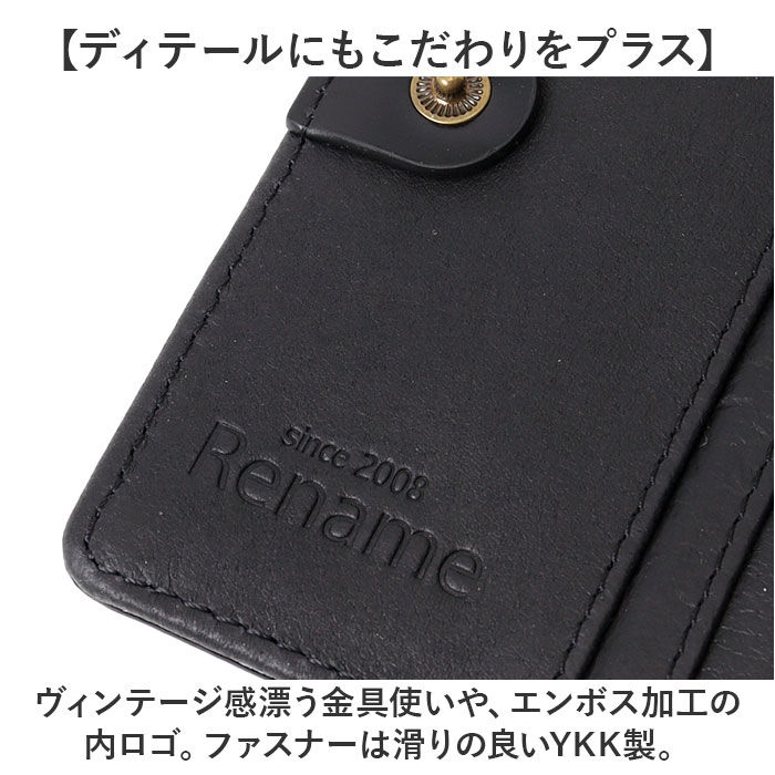 BACKYARD FAMILY「Rename 2つ折り財布 メンズ 通販 二つ折り財布 財布 二つ折り 小銭入れあり コンパクト」|財布|