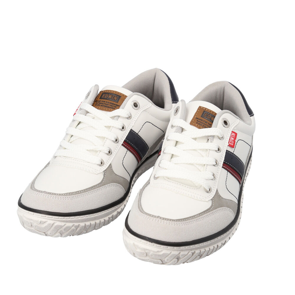 BACKYARD FAMILY「EDWIN スニーカー EDW7765 通販 エドウィン 靴 メンズ ローカットスニーカー」|スリッポン|ホワイト1