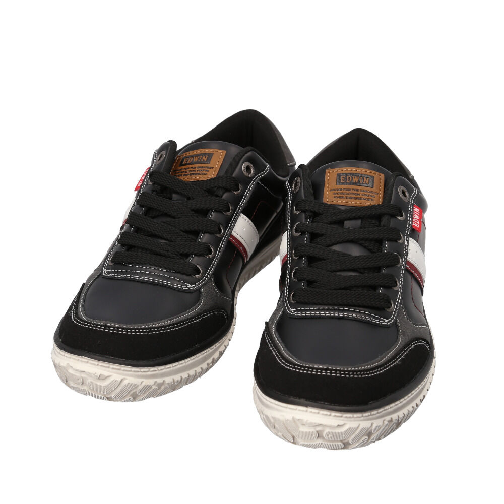 BACKYARD FAMILY「EDWIN スニーカー EDW7765 通販 エドウィン 靴 メンズ ローカットスニーカー」|スリッポン|ブラック1