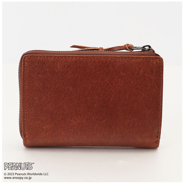 BACKYARD FAMILY「スヌーピー 財布 本革 二つ折い財布 通販 SNOOPY サイフ さいふ PEANUTS」|財布|