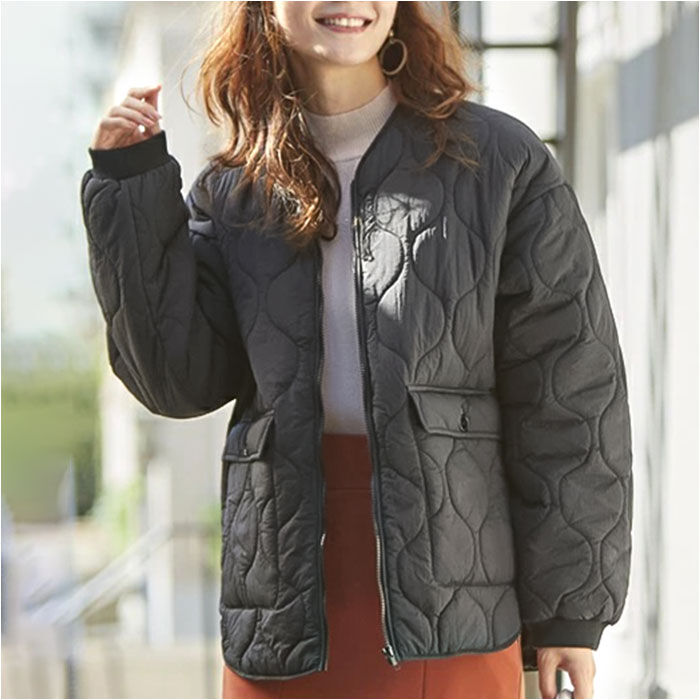 BACKYARD FAMILY「コート 秋 ショート丈 レディース 通販 ノーカラーコート キルティングコート」|その他|